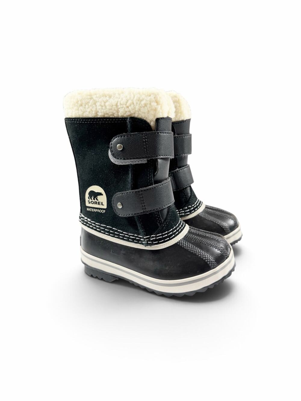 NEW Sorel 1964 Pac Strap Waterproof Snow Winter Boots Black Size 8 toddler kids